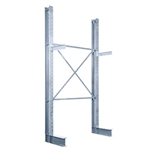 8'h Single Sided Galvanized Cantilever Rack with 36" Arms