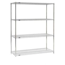 18"d x 63"h Stainless Steel Wire Shelving with 4 Shelves