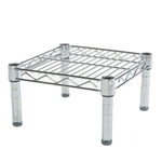 10"d x 6"h Chrome Wire Shelving w/ 1 Shelf