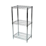 Industrial Wire Shelving Unit with 3 Shelves - 12"d