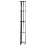 10"d x 10"w Chrome Wire Shelving w/ 5 Shelves