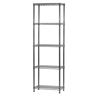 Wire Shelving Unit w/ 5 Shelves - 12"d x 24"w