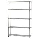 12"d x 54"w Wire Shelving with 5 Shelves