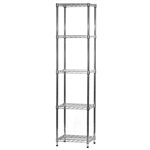 Wire Shelving Unit w/ 5 Shelves - 14"d x 18"w