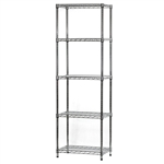Industrial Wire Shelving Unit with 5 Shelves - 14"d x 24"w
