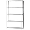 Industrial Wire Shelving Unit with 5 Shelves - 14"d x 42"w