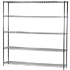 Industrial Wire Shelving Unit with 5 Shelves - 14"d x 72"w