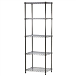 Industrial Wire Shelving Unit with 5 Shelves - 18"d x 24"w