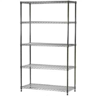 Wire Shelving Unit with 5 Shelves - 18"d x 42"w