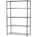 Wire Shelving Unit with 5 Shelves - 18"d x 48"w