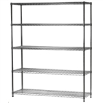 Industrial Wire Shelving Unit with 5 Shelves - 18"d x 60"w