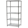 Industrial Wire Shelving Unit with 5 Shelves - 24"d x 36"w