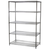 Industrial Wire Shelving Unit with 5 Shelves - 24"d x 48"w