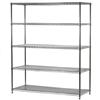 Industrial Wire Shelving Unit with 5 Shelves - 24"d x 60"w