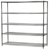 Industrial Wire Shelving Unit with 5 Shelves - 24"d x 72"w