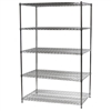 Industrial Wire Shelving Unit with 5 Shelves - 30"d x 48"w