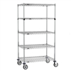 24"d x 68"h 5-Shelf Metro Super Erecta EZ-ADD Chrome Mobile Wire Shelving