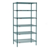 24"d x 74"h 6-Shelf Metro Super Erecta EZ-ADD Green Wire Shelving