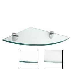 Dolle Glass Line - Glass Corner Shelf - 12&quot;d x 12&quot;w x 5/16&quot;h