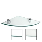 Dolle Glass Line - Glass Corner Shelf - 10&quot;d x 10&quot;w x 5/16&quot;h