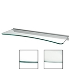 Dolle Glass Line - Clear Glass Concave Shelf- 6&quot;-8&quot; x 24&quot; x 5/16&quot;