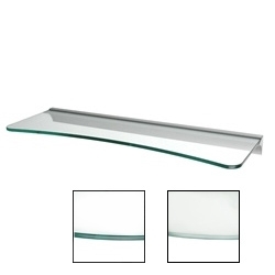 Dolle Glass Line - Clear Glass Concave Shelf- 6&quot;-8&quot; x 24&quot; x 5/16&quot;