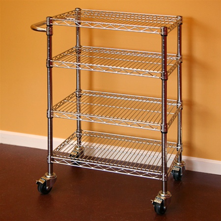 Wire Shelving Kitchen Cart 12d X 30w X 34h   SI KK123034C 2 