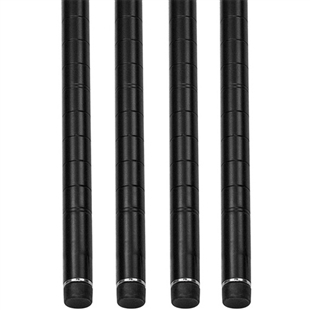 Black Wire Shelving Posts - 4-Pack