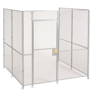 8'h 3-Sided Woven Wire Security Cages