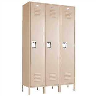 Single Tier Lockers - 18"d x 18"w x 72"h - Tan