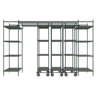 60"d Super Erecta Pro Overhead Track Shelving - Metroseal 3