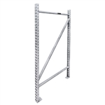 42"d Galvanized Teardrop Pallet Rack Upright Frame