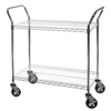 2-Shelf Chrome Wire Utility Carts - 24"d
