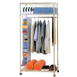 Wire Shelving Mobile Wardrobe Units