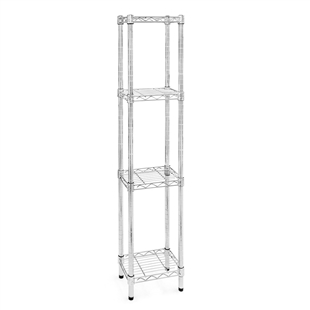 8"d x 12"w Wire Shelving with 4 Shelves