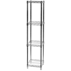 12"d x 12"w Wire Shelving with 4 Shelves