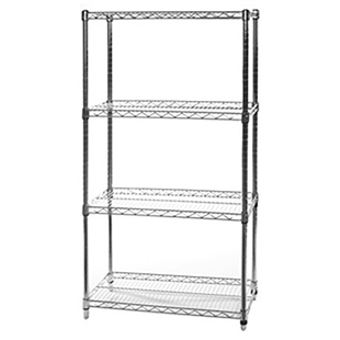 18"d x 30"w Wire Shelving with 4 Shelves