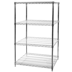 24"d x 36"w Wire Shelving with 4 Shelves