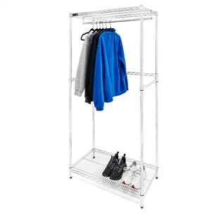 Wire Closet Shelving w/ Lower Shelf - 24"d x 72"h