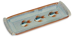 GEORGETOWN POTTERY- "PURPLE FISH" SERVING TRAY