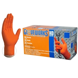 GWON - Heavy Duty Orange Nitrile Gloves