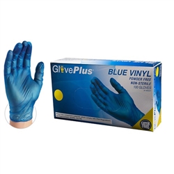 IVBPF - Blue Vinyl Exam Gloves