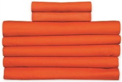Orange 54"x90" Flat Sheets T-130, 5 Dozen