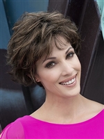 Short Layered Curly Synthetic Open Top Wig by Envy - Bryn