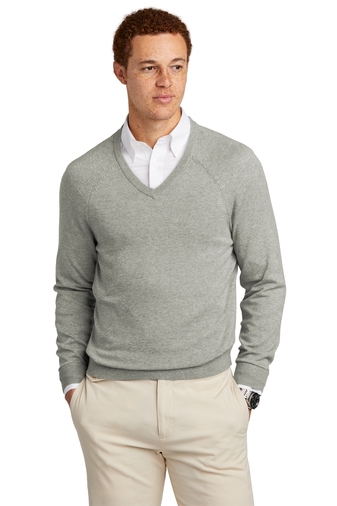 Brooks Brothers Cotton Stretch V-Neck Sweater