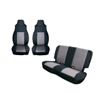 Rugged Ridge Seat Cover Kit Black/Gray (Part # 13292.09)