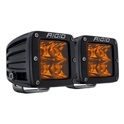 Rigid Industries 20252 D-Series Spot Pods w/ Amber PRO Lens (Pair)
