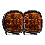 Rigid Industries 300515360 Series 6" Spot Pods w/ Amber Pro Lens Pair