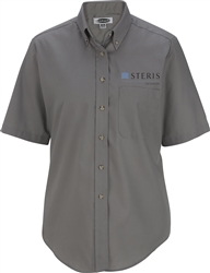 Ladies Short Sleeve Poplin Dress Shirt