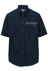 Mens Tall Navy Short Sleeve Poplin Shirt